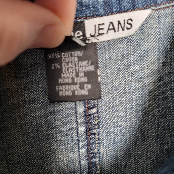 Kenzie Long Denim Jacket Trench Coat Women's 4 Y2K Indie Sleaze Jean Duster - Picture 11 of 11